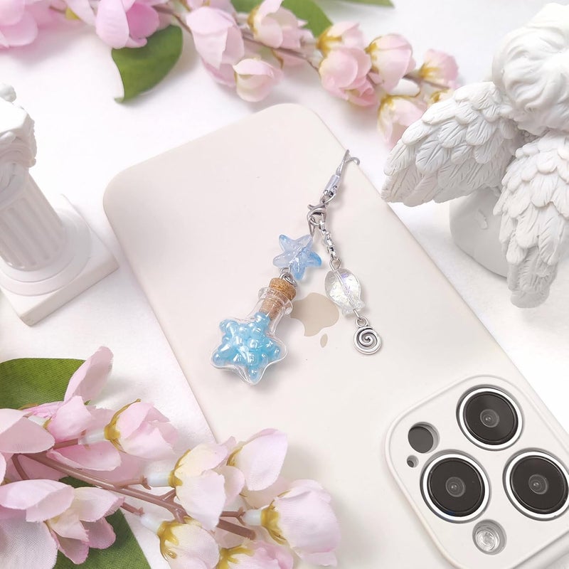 cioatu Y2K Cute Phone Charms Set - Aesthetic Cherry,Flower, Butterfly & Star Cell Phone Straps, Kawaii PhoneAccessories for Bag Keychain, AirPods, Camera Decor - Image 3